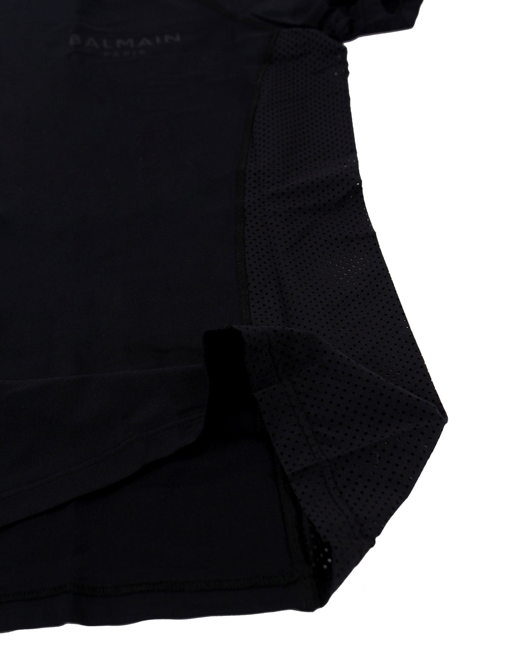 Balmain Round Neck Logo Sports Tee in black – view 2 of 3