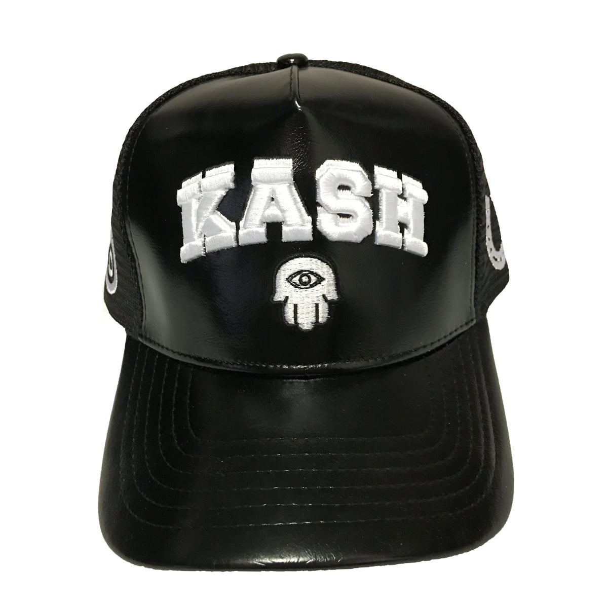 3D Embroidery Faux Kash Cap - Black/White