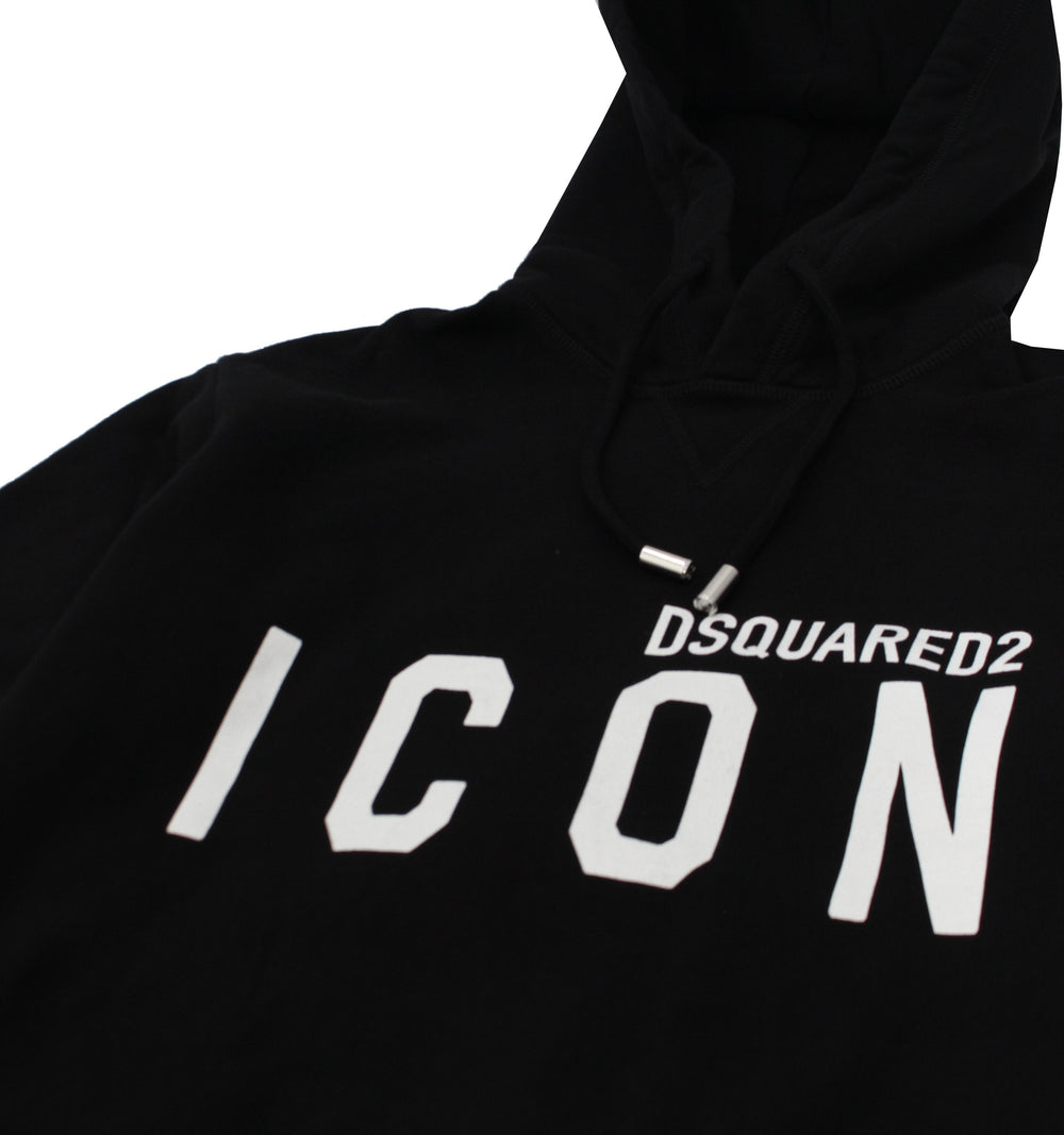 DSQUARED2 Icon Hooded Sweatshirt in black – view 2 of 3