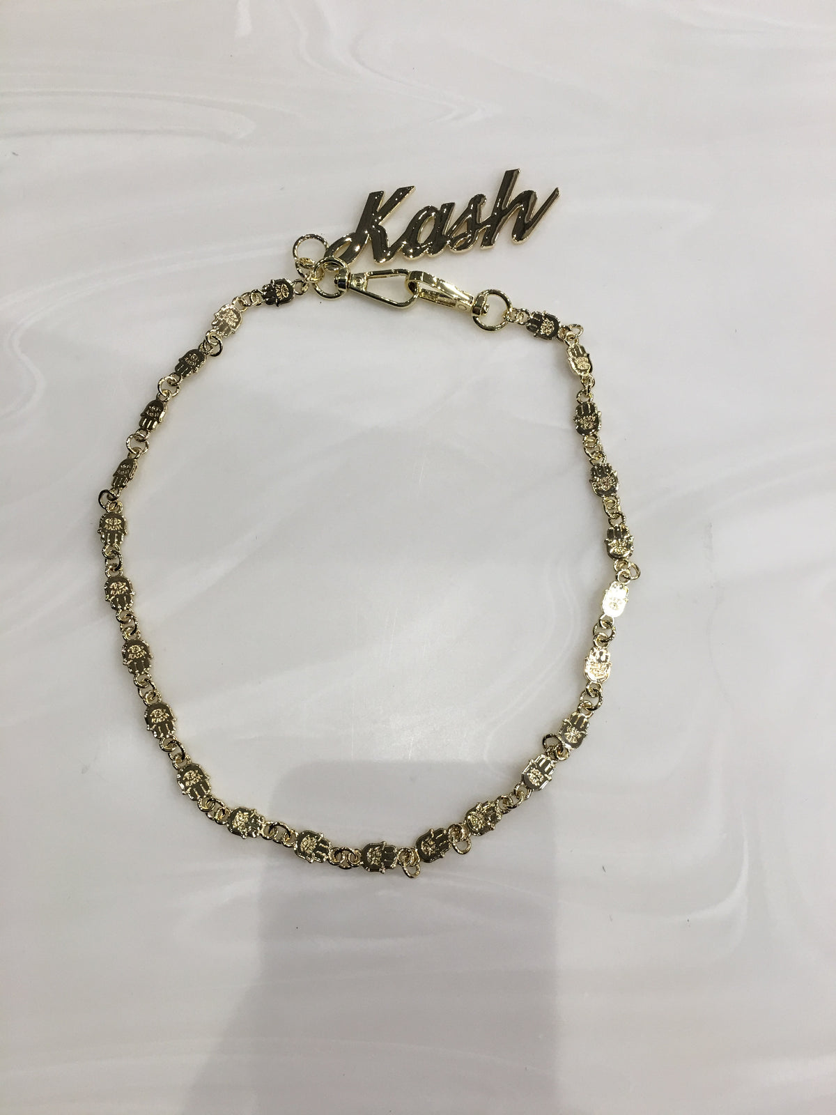 KASH Hamsa Wallet Chains 1Layer- Gold