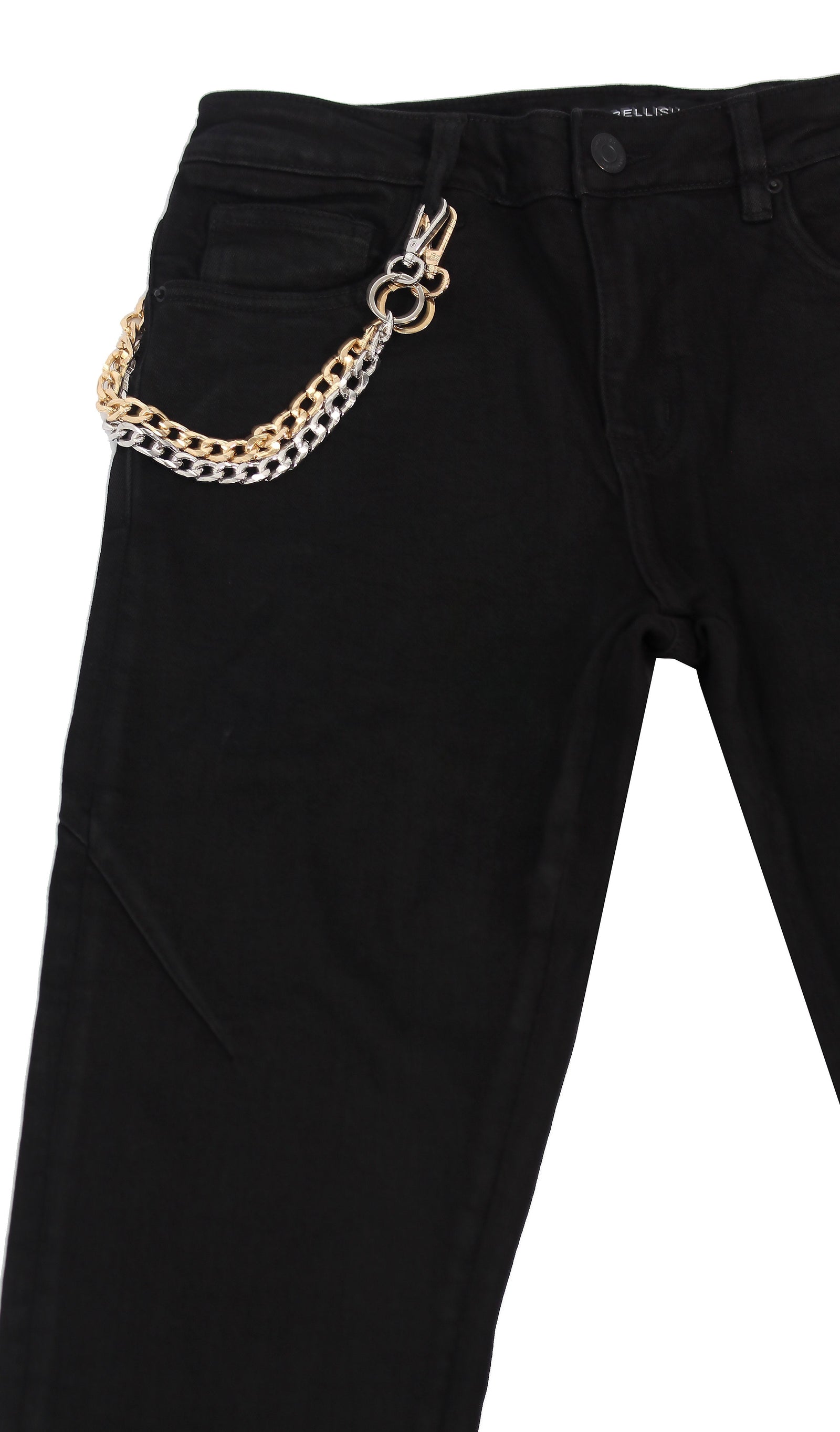 Embellish Fil Denim Jeans in jet black – view 2 of 3