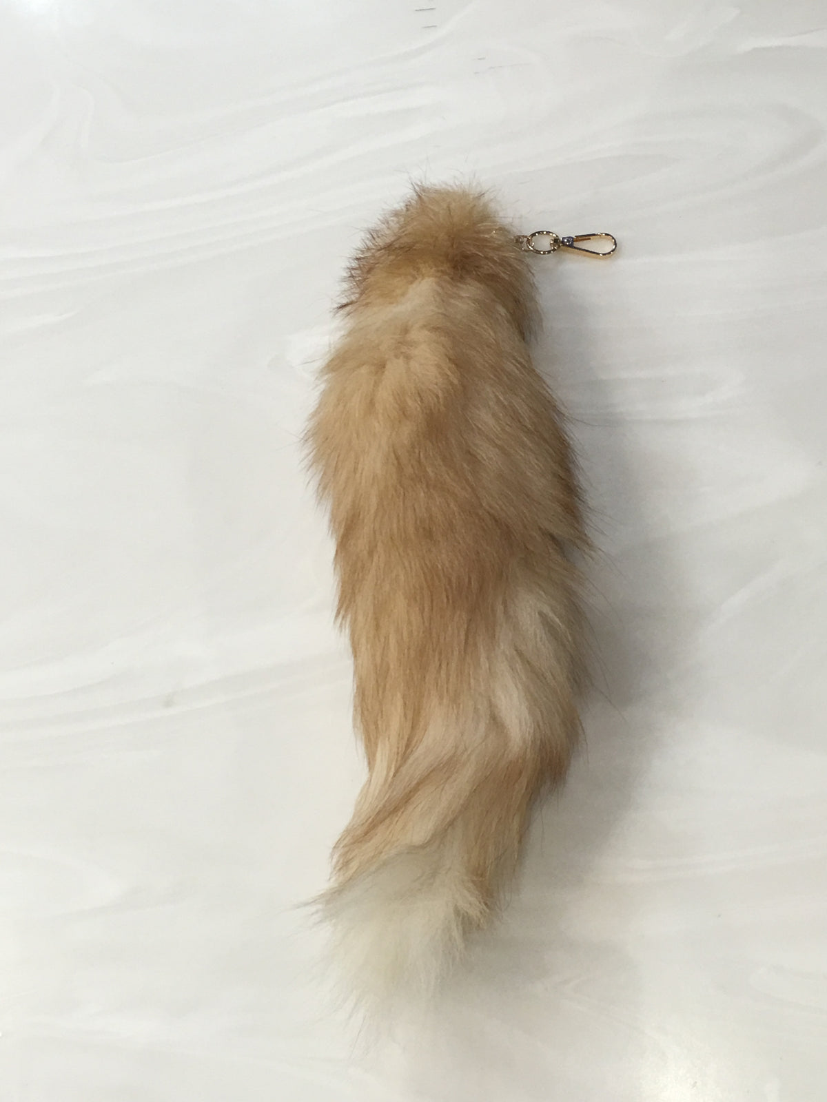 Fox Fur Tail Chain - LT Brown
