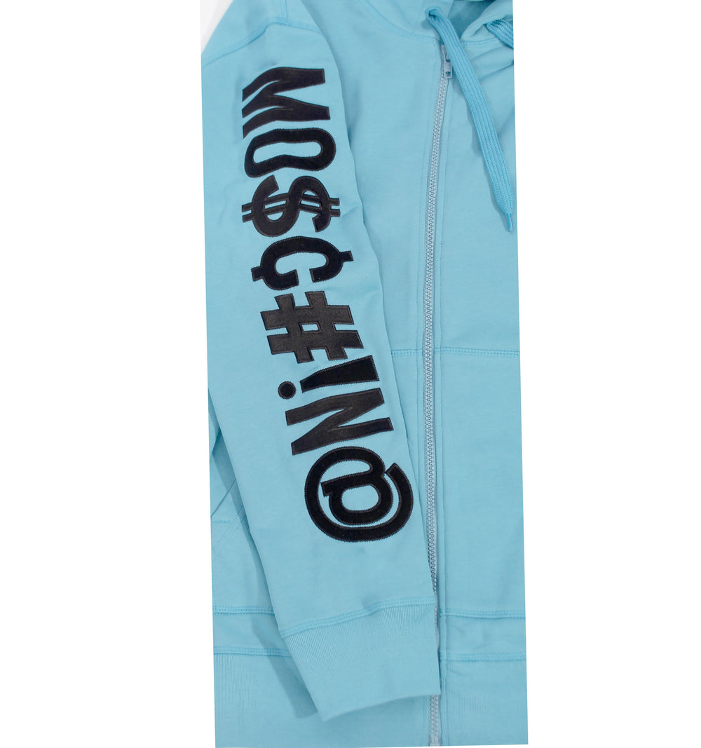 Moschino Zip Up Sweatshirt in blue – view 4 of 4