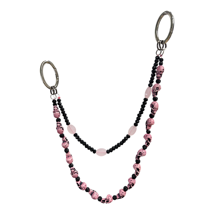 Pants Chain/  Pink Skull B.Beads Rose BF– Pink Nightmare