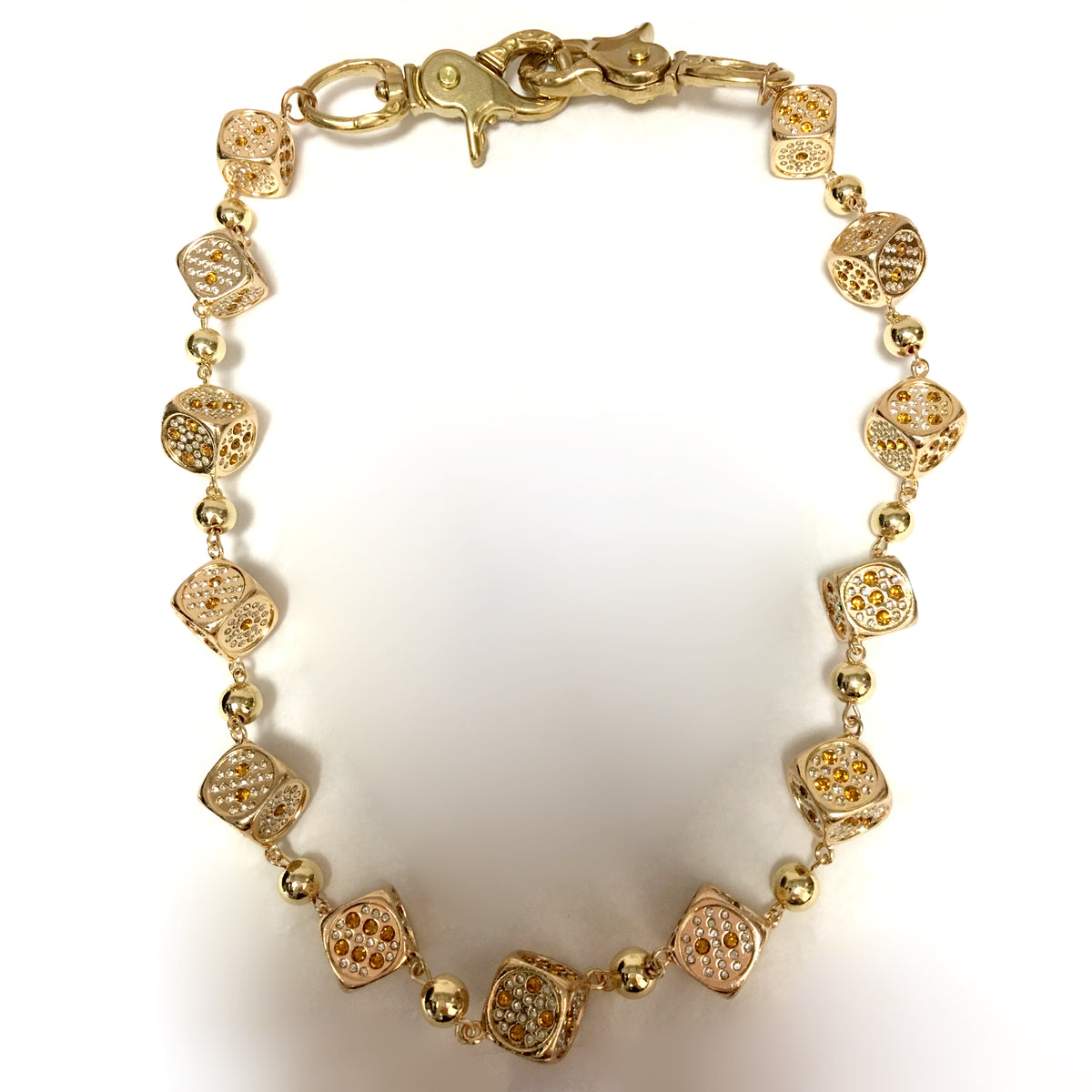 Custom Dice Wallet Chains - Gold