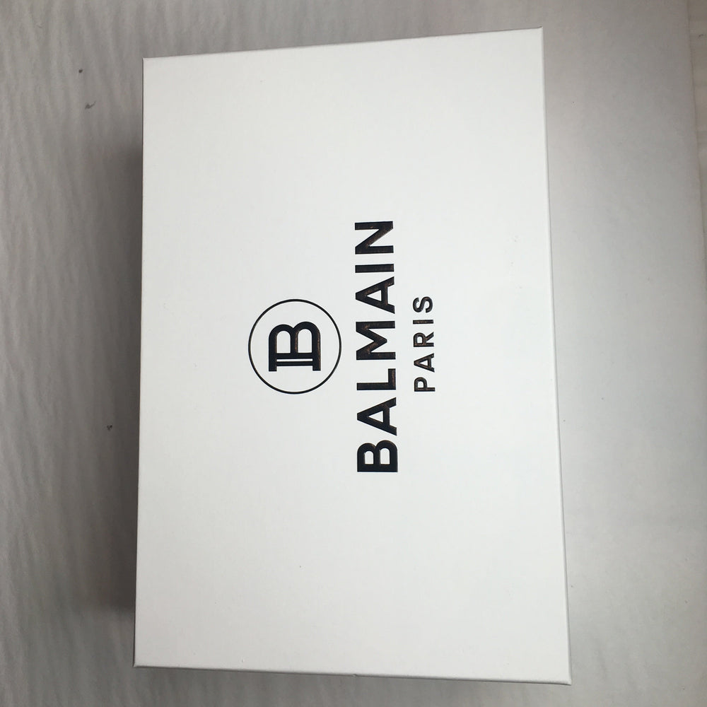 Balmain Kids Allover Monogram Print Slides in white – view 4 of 4
