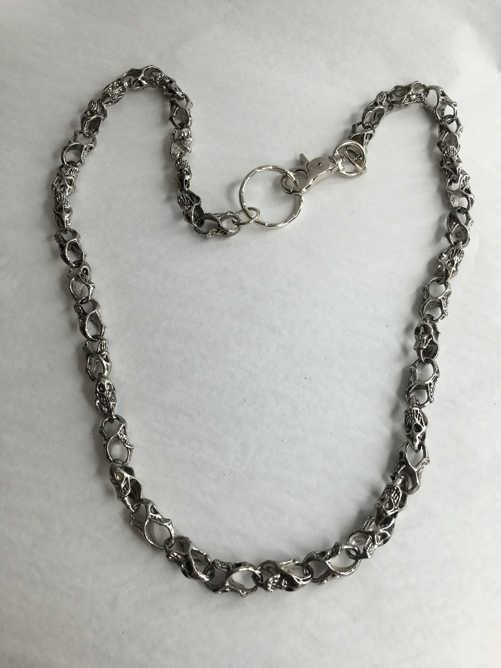 Wallet Skull Chains - Silver