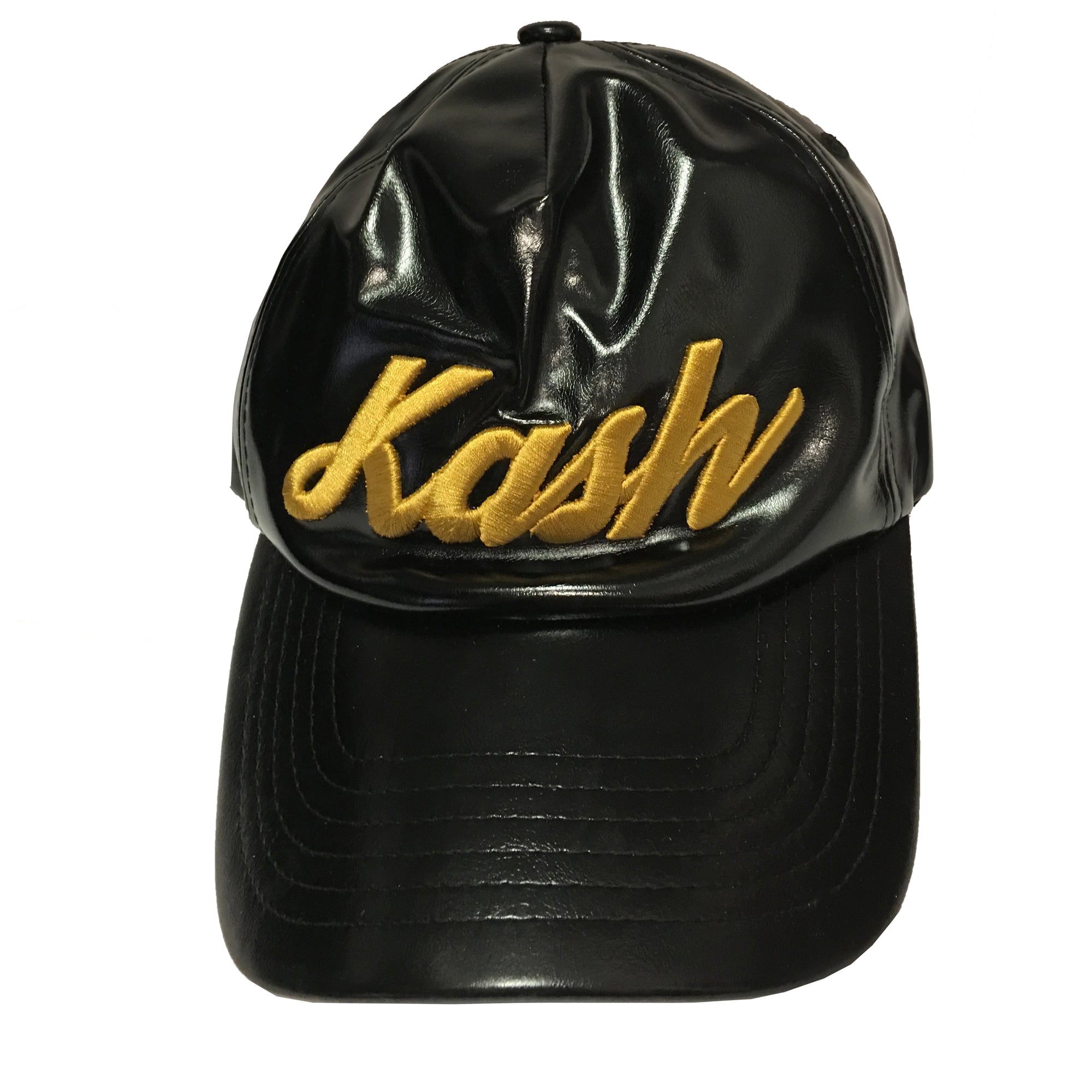 3D Embroidery Faux Kash Cap - Black/Gold