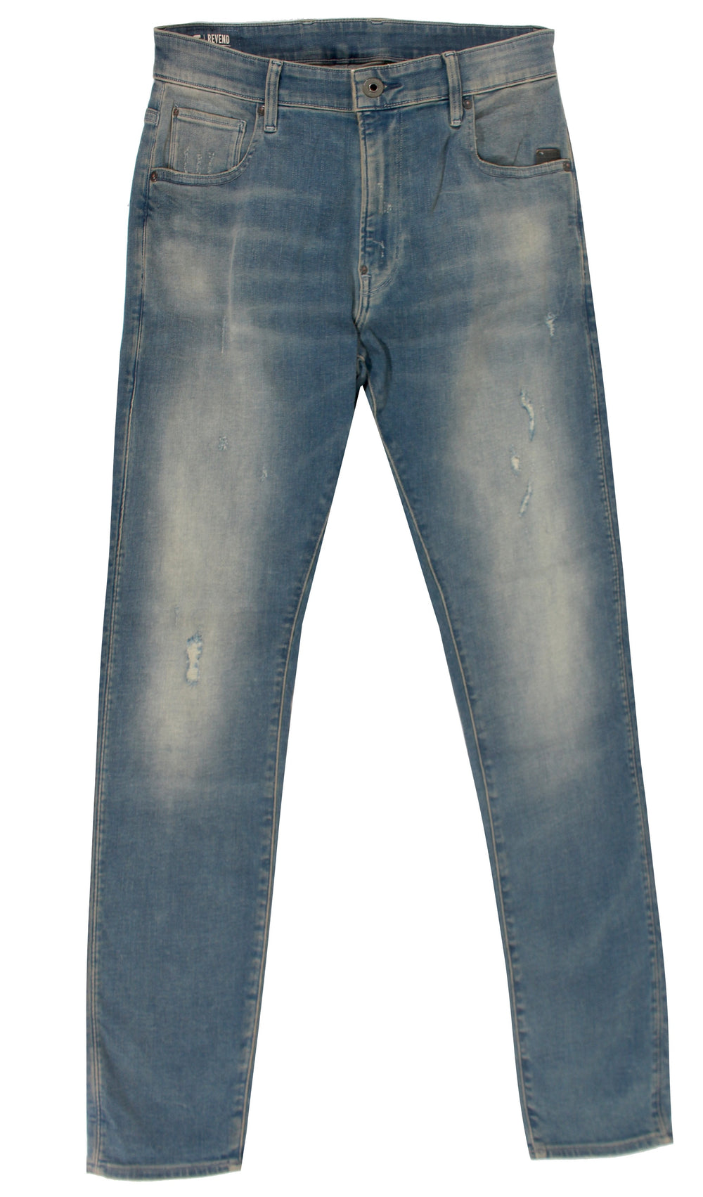 G-Star Raw Revend Skinny in antic faded Monaco blue destroyed – view 1 of 3
