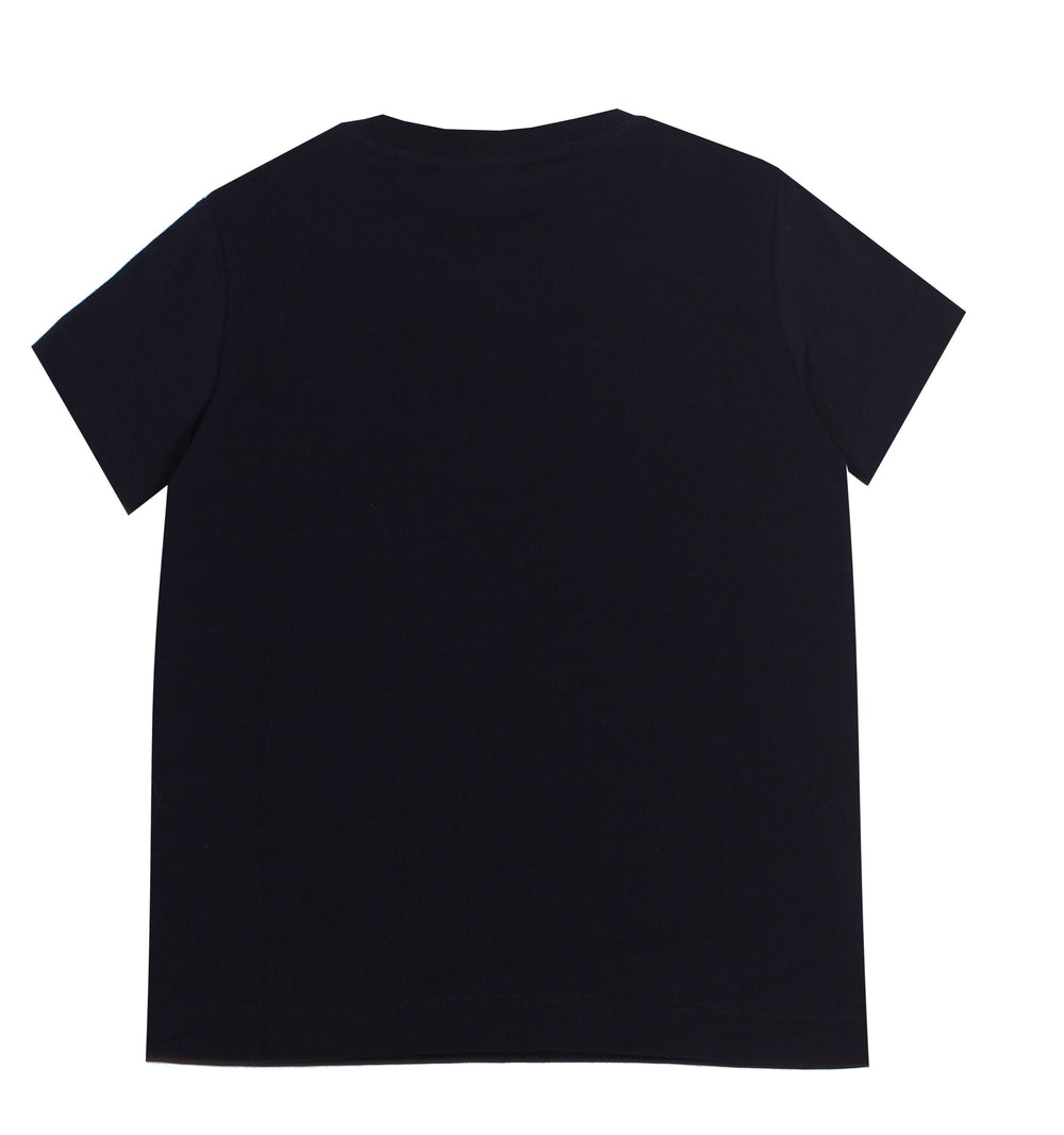 Kids Short Sleeve Tee with Fendi Text Logo in navy – view 3 of 3