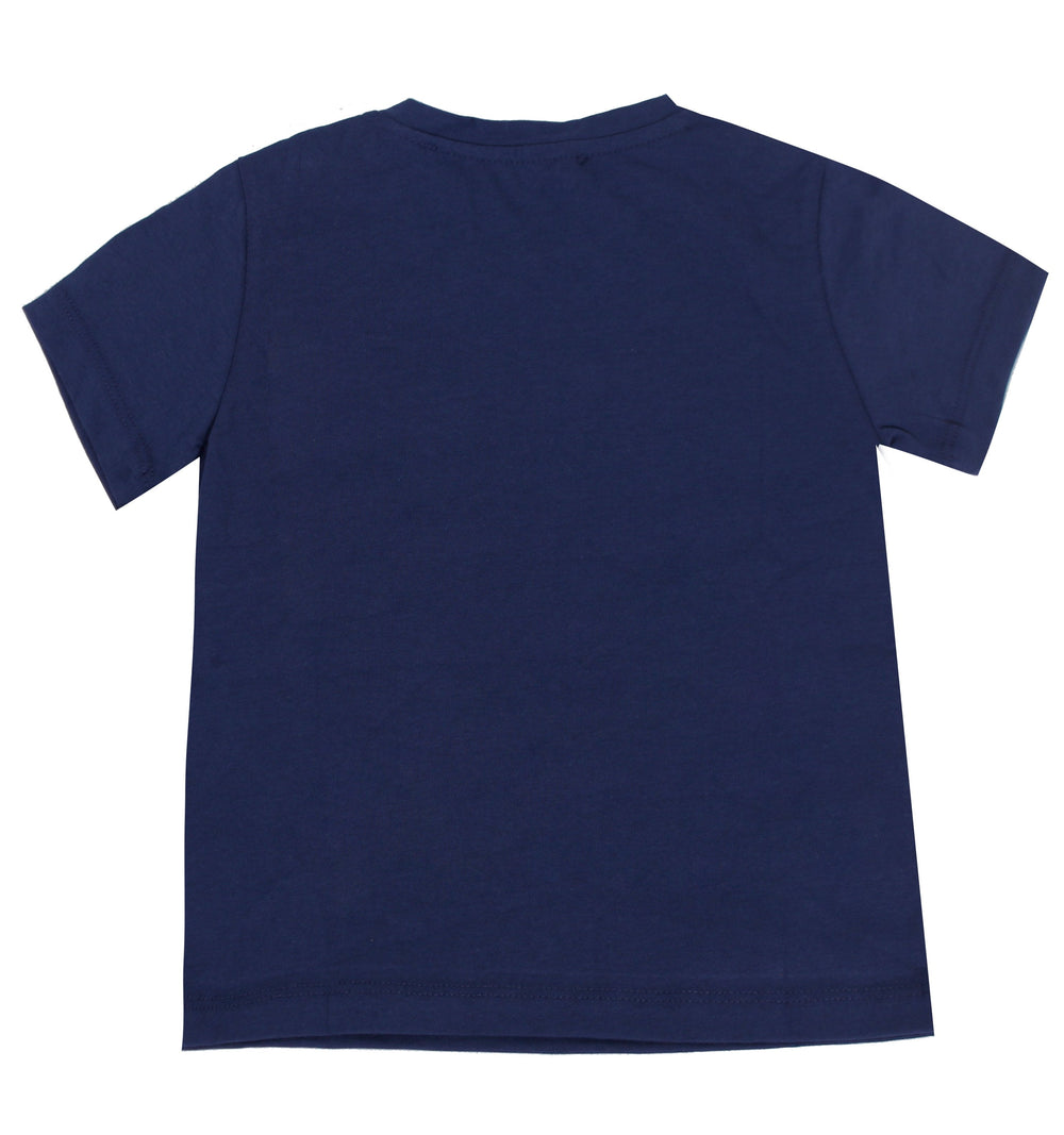 Kids SS Tee W/ Buttons On Shoulders - Navy