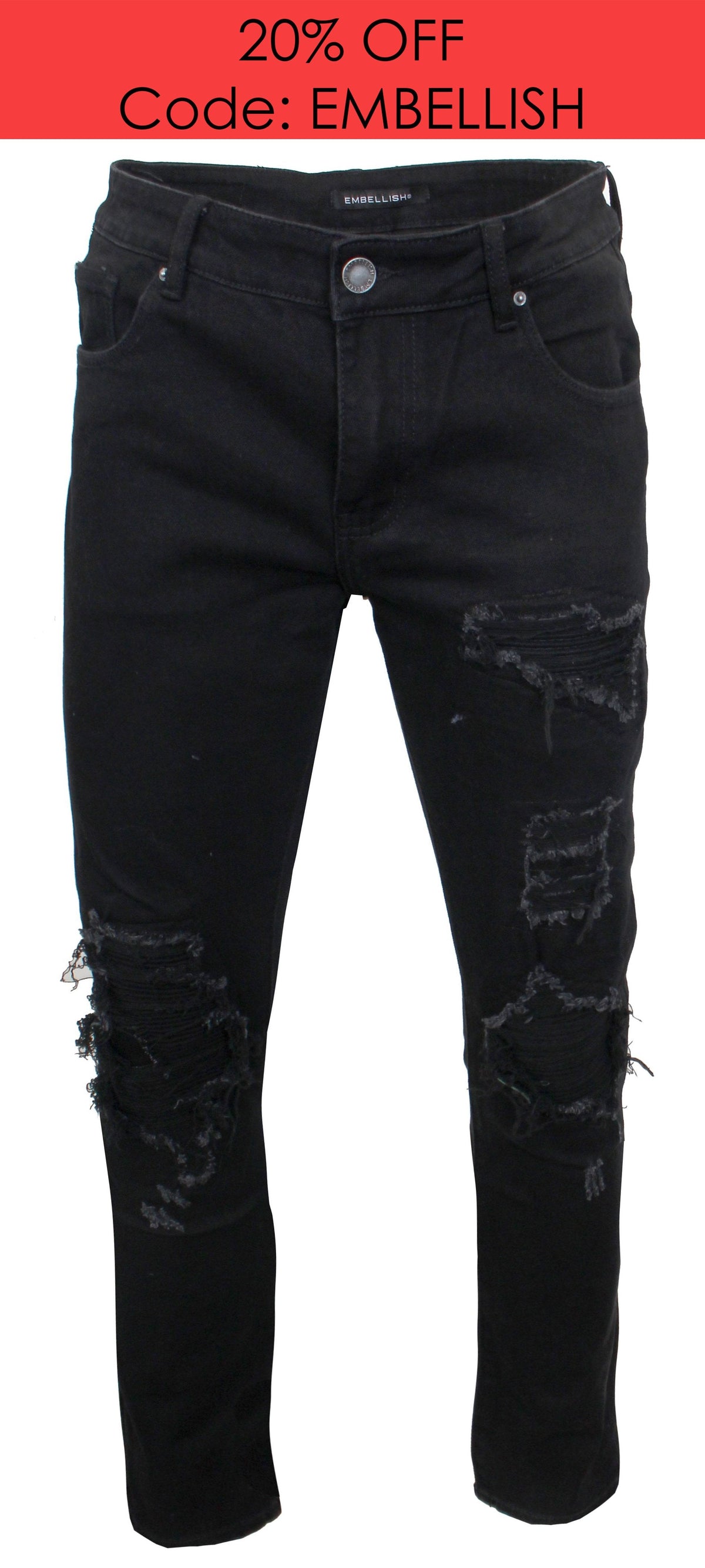 SPENCER DENIM - BLACK (RIP&amp;REPAIR)