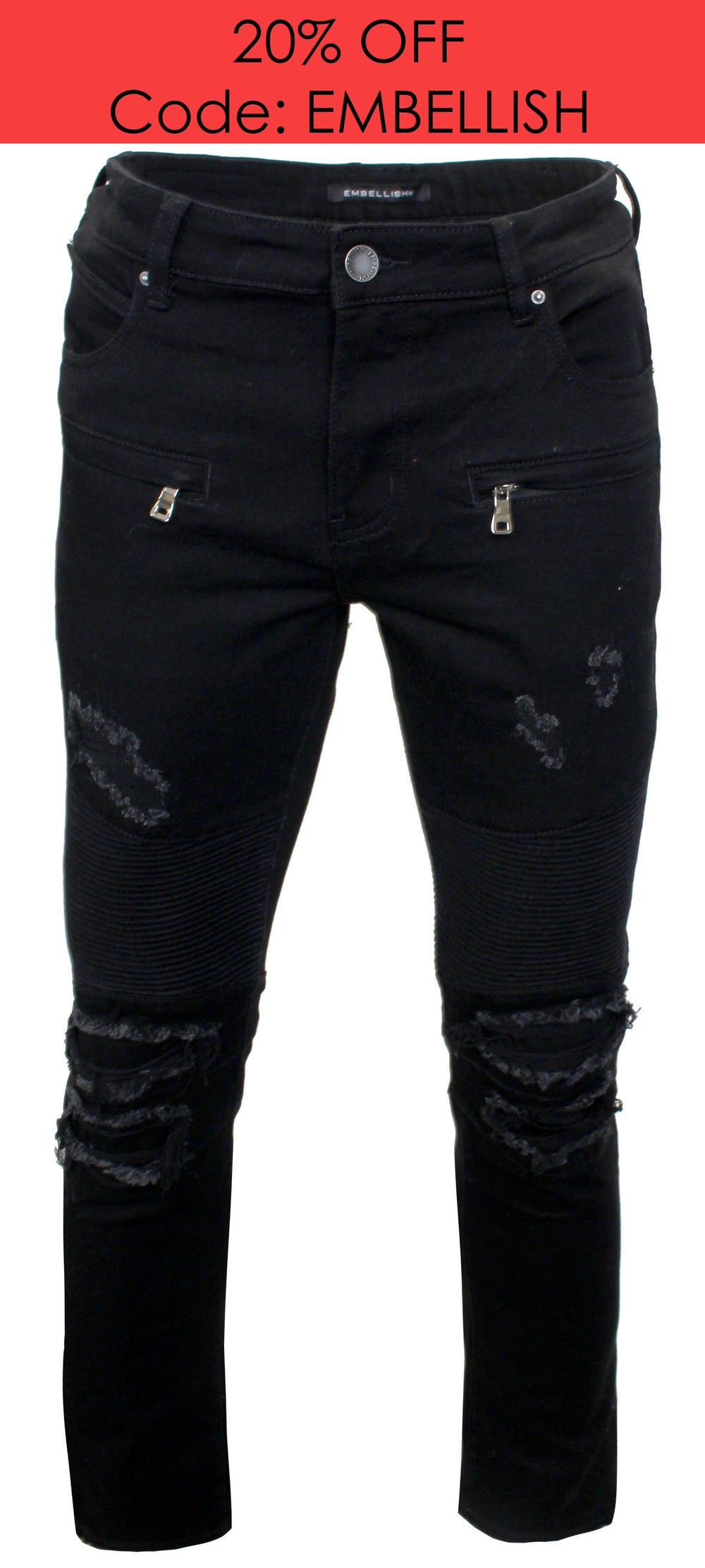 Embellish Men's Spencer 2 Denim - Black – view 1 of 3