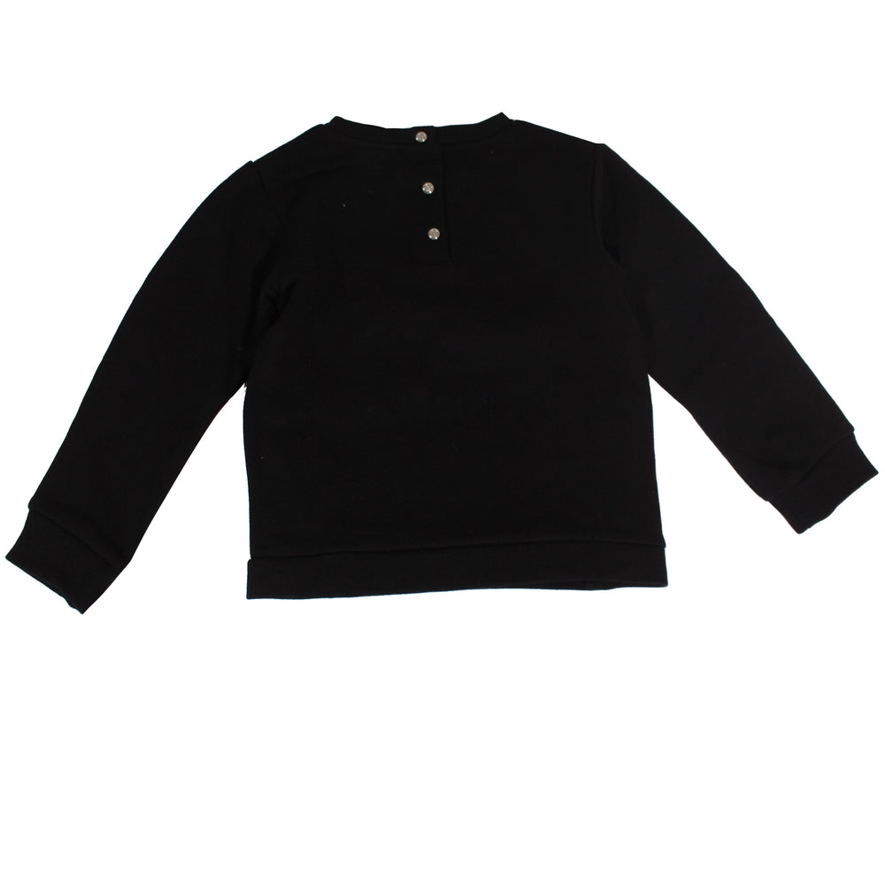 Baby Studded Logo Sweatshirt W/ Buttons - Black