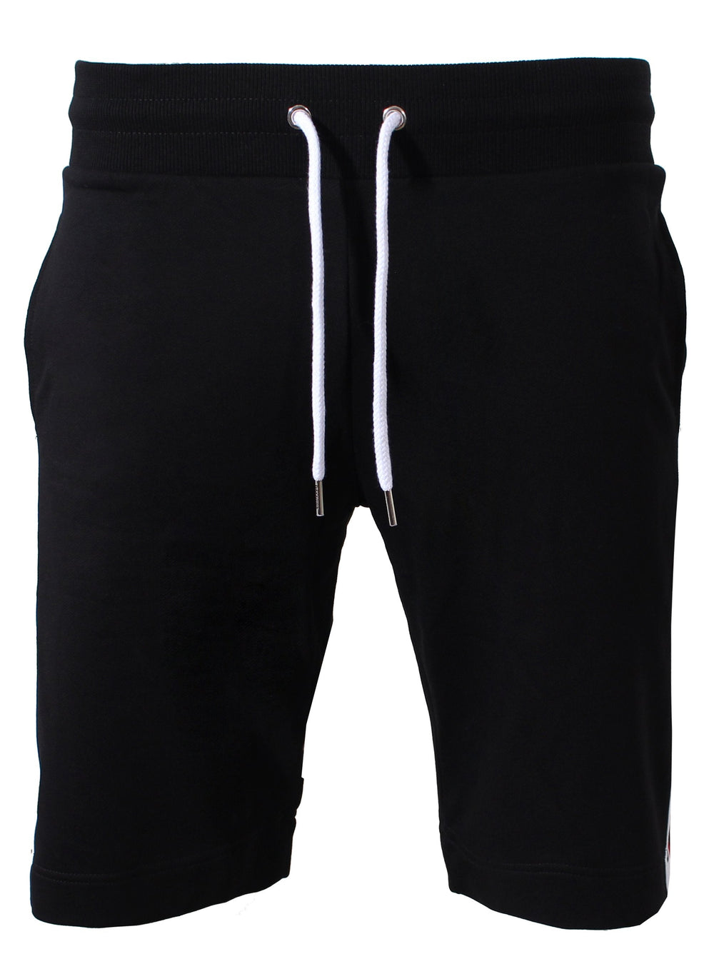 Men's Moschino Side Stripe Logo Shorts in black – view 2 of 3