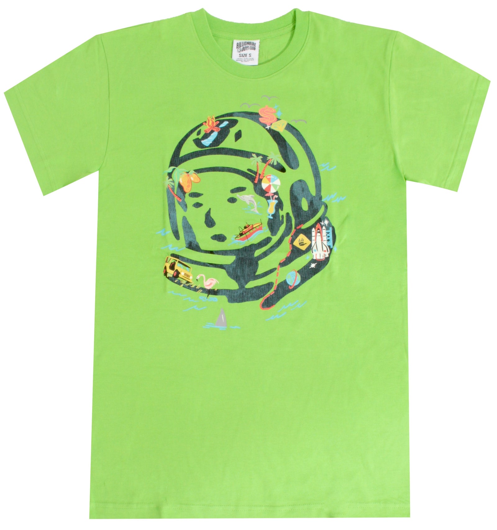 Billionaire Boys Club Caribe Short Sleeve Tee in green flash