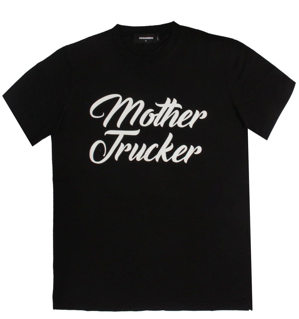 DSQUARED2 Mother Trucker Graphic Tee in black – view 1 of 2