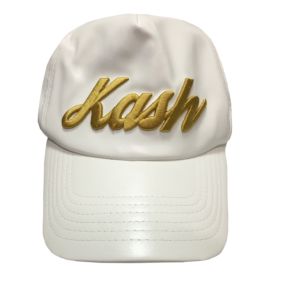 3D Embroidery Kash Cap in white and gold – view 1 of 1