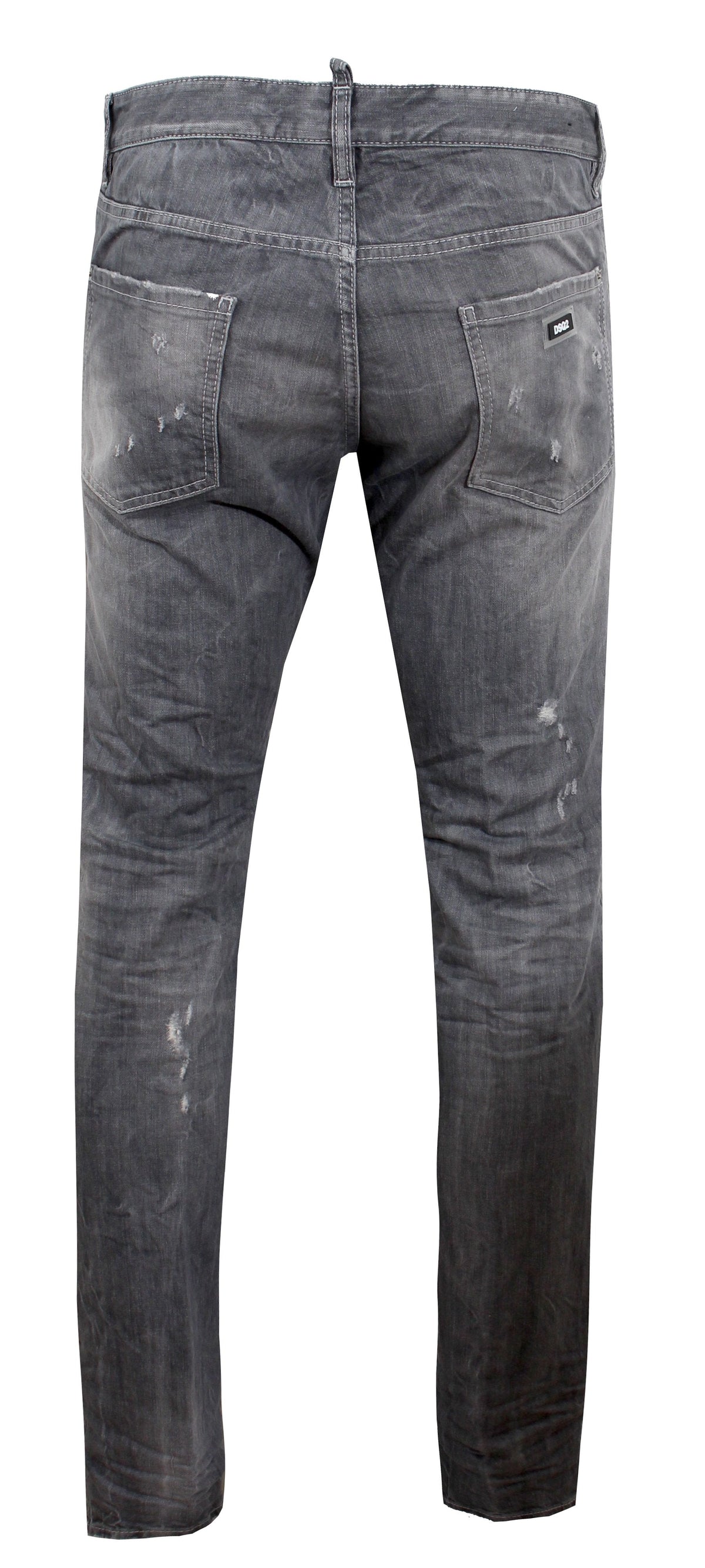 Grey Distressed Cool Guy Jeans