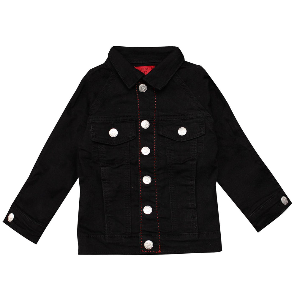 Haus of JR Kids Vince Denim Jacket in black – view 1 of 3