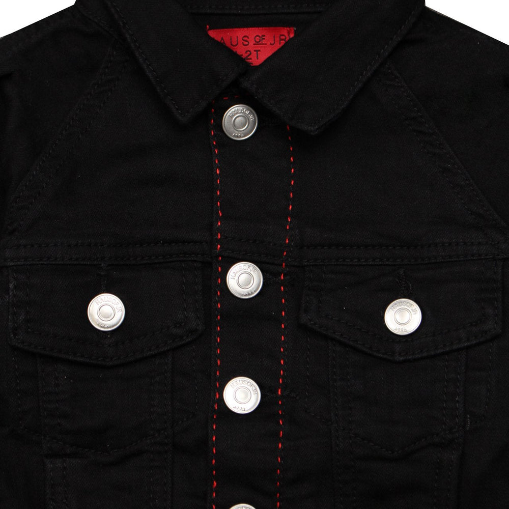 Haus of JR Kids Vince Denim Jacket in black – view 2 of 3
