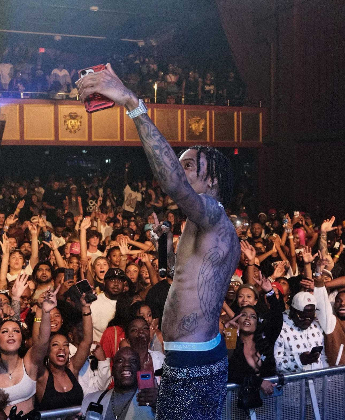 Kash Slim Fit Black Denim w/clear crystals