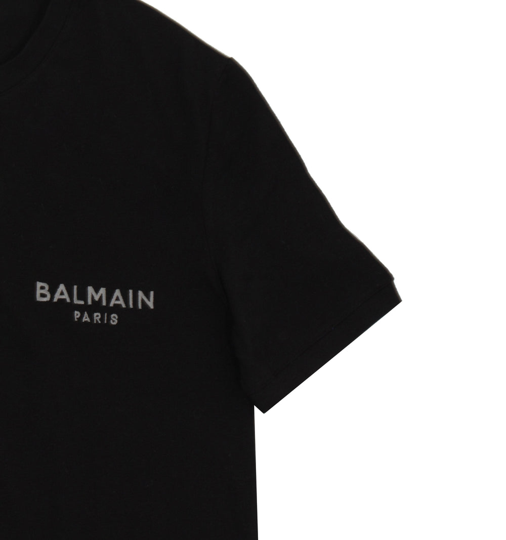 Balmain V-Neck Logo T-Shirt - Black – view 2 of 3