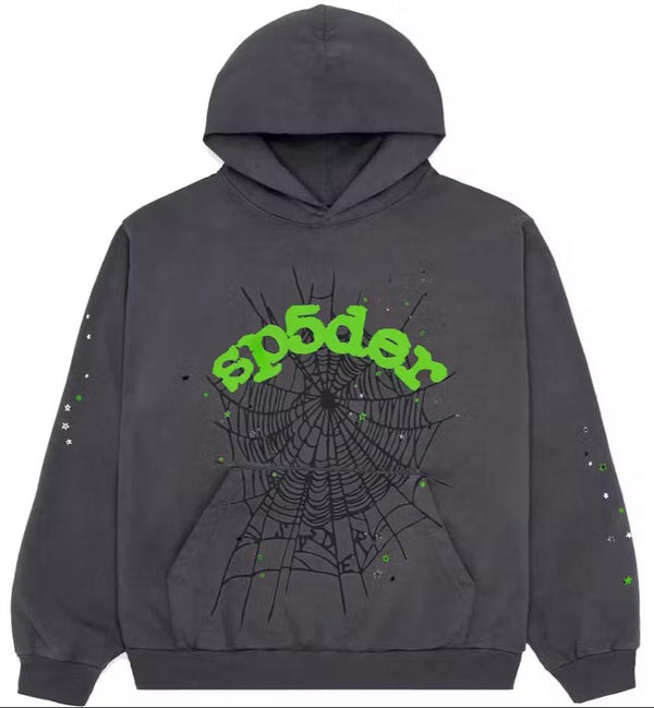 SP5DER SLATE GREY HOODIE - GREY - PureAtlanta.com
