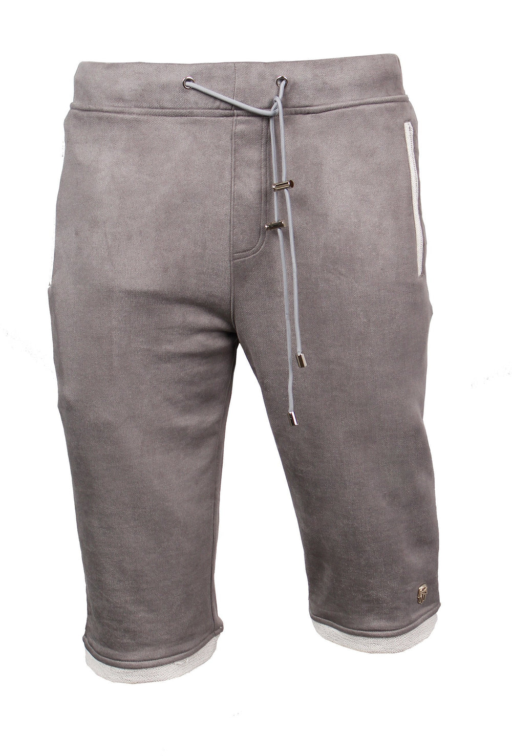 Kash Terry Suede Elongated Shorts with White Gold Accents – photo 7