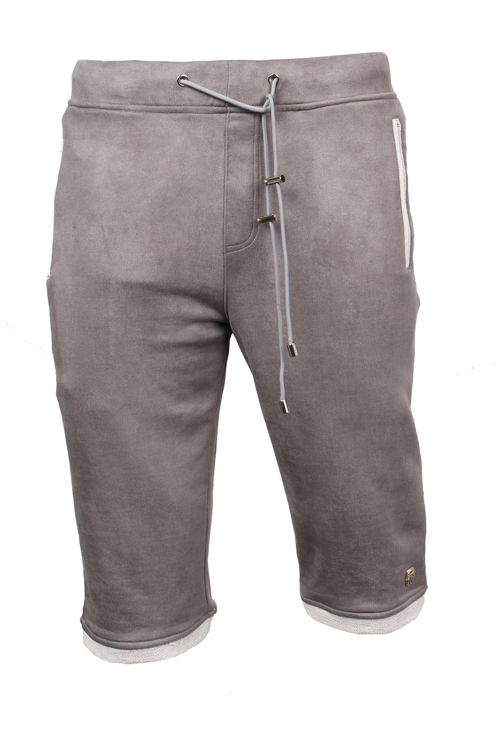 Kash Terry Suede Elongated Shorts with White Gold Accents – photo 7
