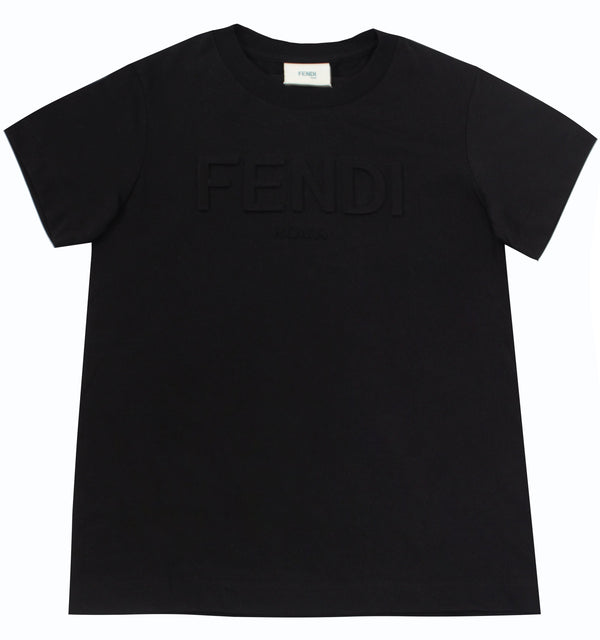 SS Tee with Fendi Text Logo - Black - PureAtlanta.com