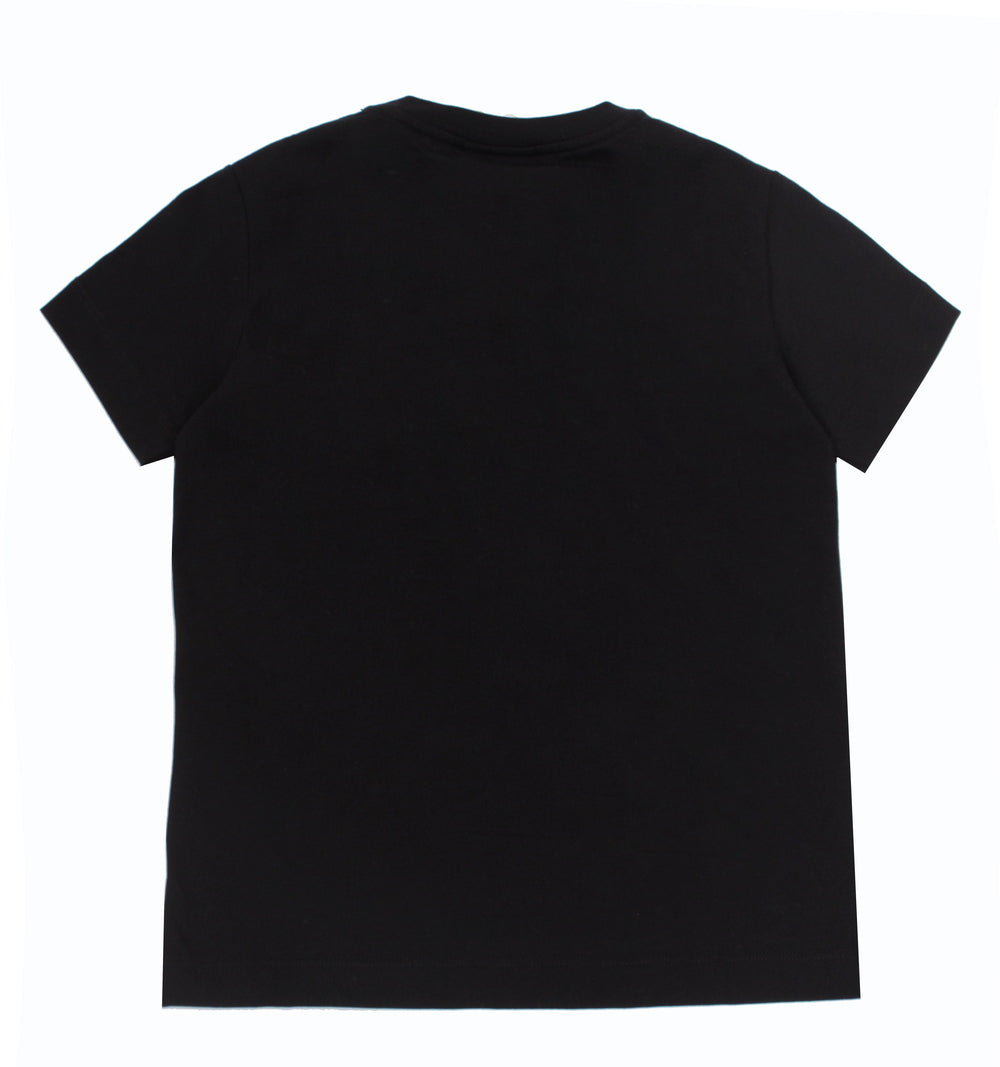 Kids Short Sleeve Tee with Fendi Text Logo in Black – view 3 of 3