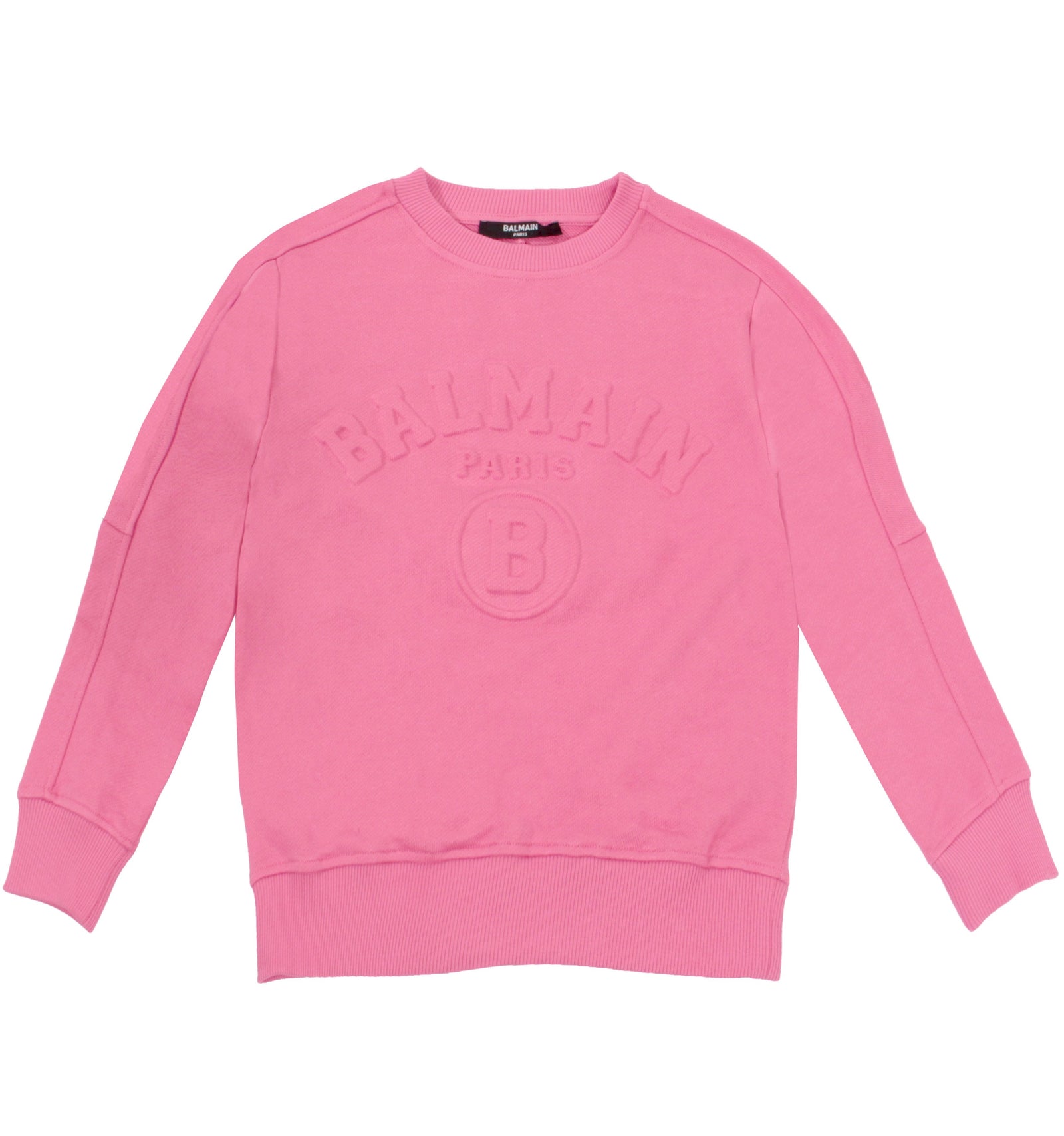 Kids Sweatshirt W/ Embossed Logo - Pink