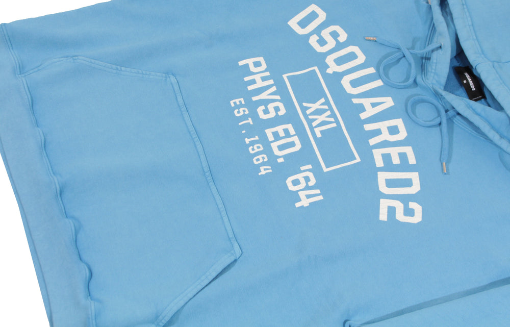 DSQUARED2 Phys Ed. Hoodie in blue – view 2 of 3