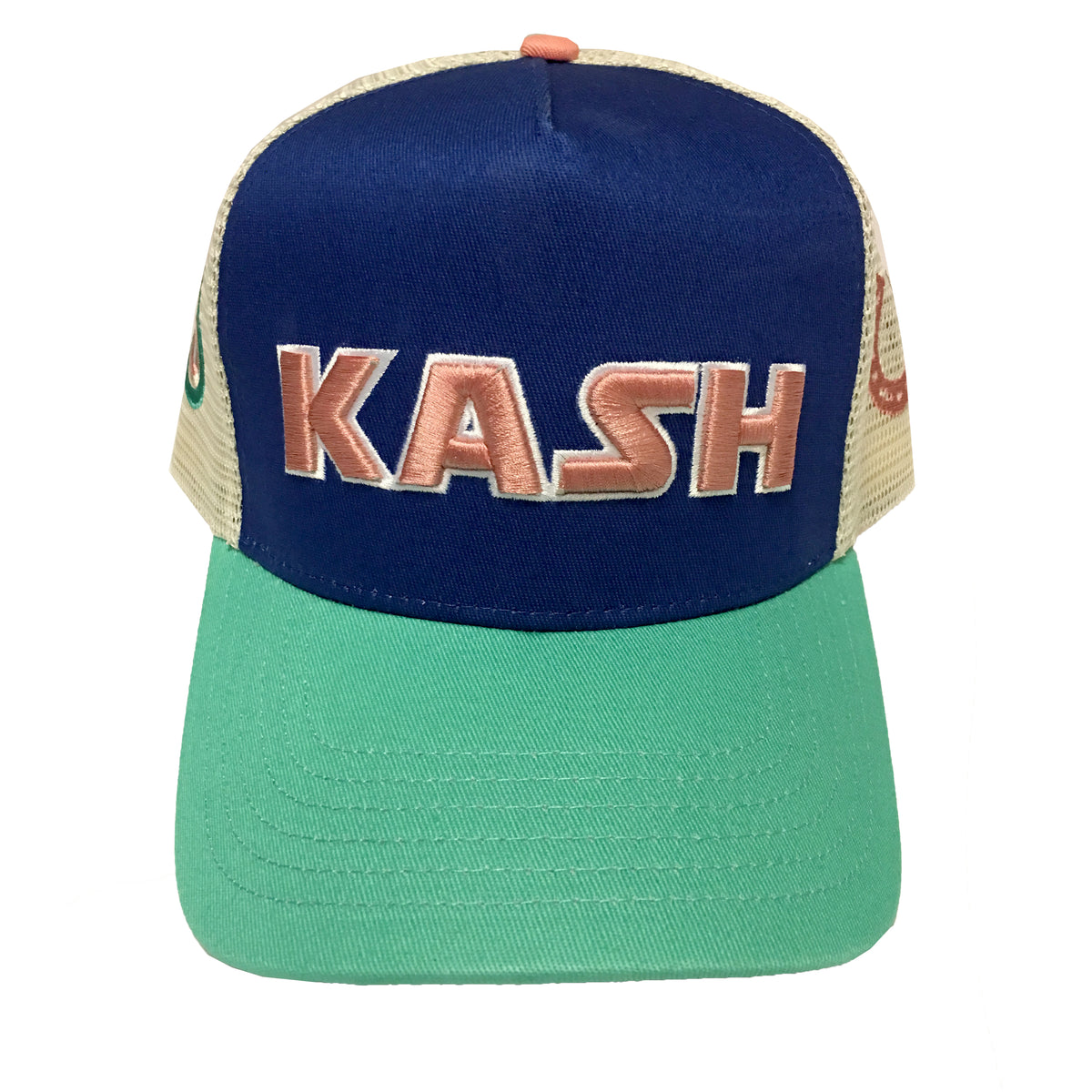 Kash 3D chenille snapback in blue with green – view 1 of 1