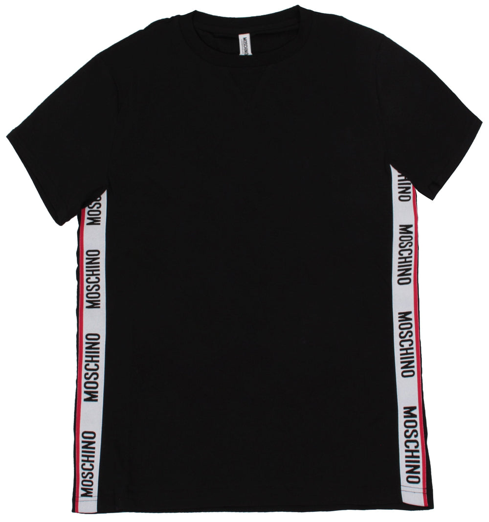 Moschino Underwear Side Stripe Logo Tee in black – view 1 of 2