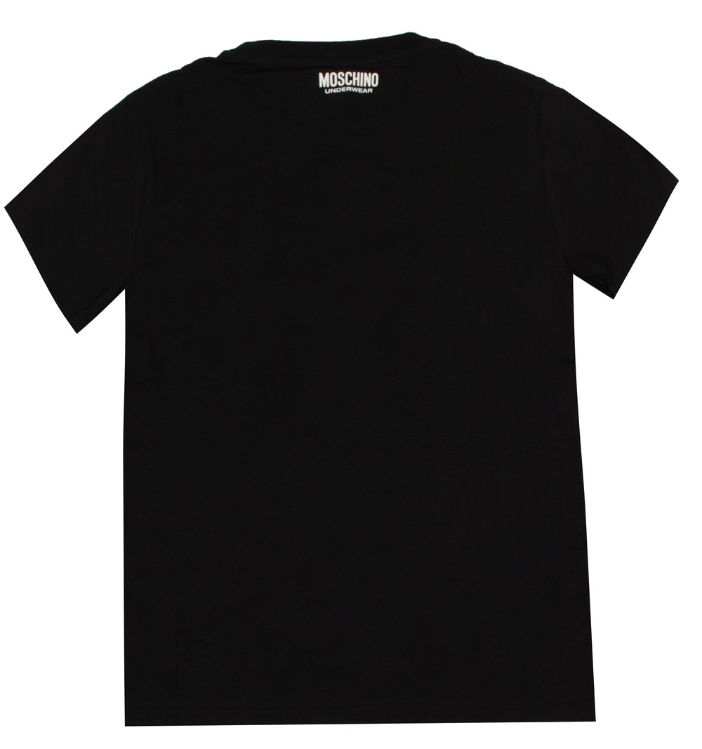 Moschino Underwear Side Stripe Logo Tee in black – view 2 of 2