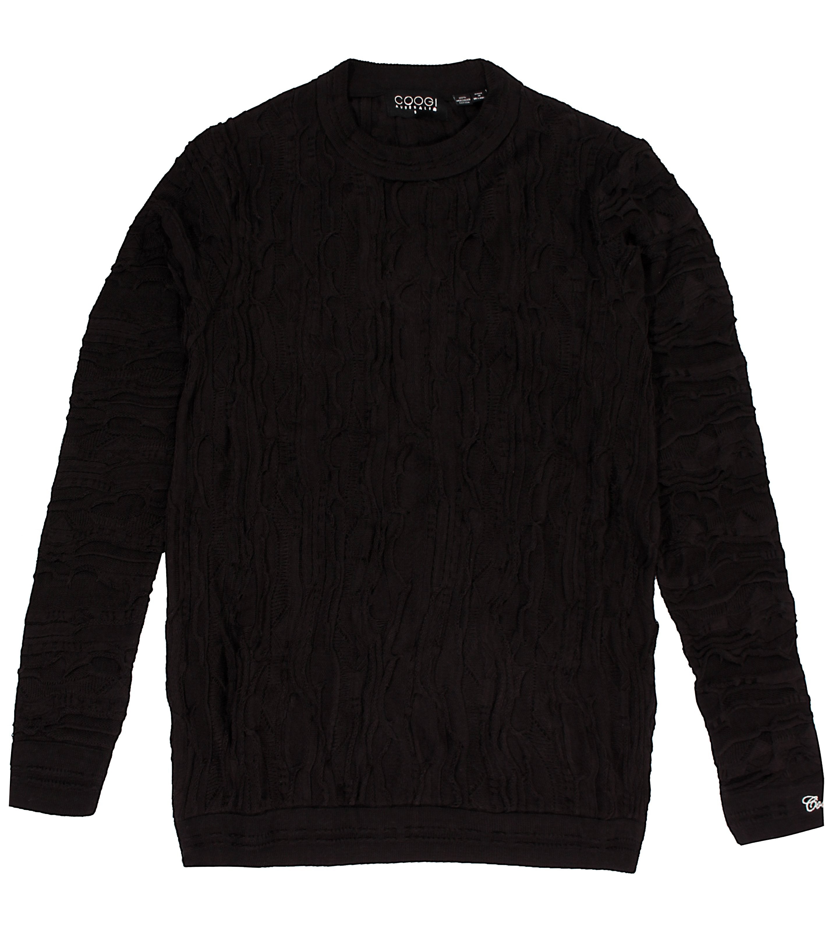 COOGI HEAVY KNIT SWEATER - BLACK - PureAtlanta.com