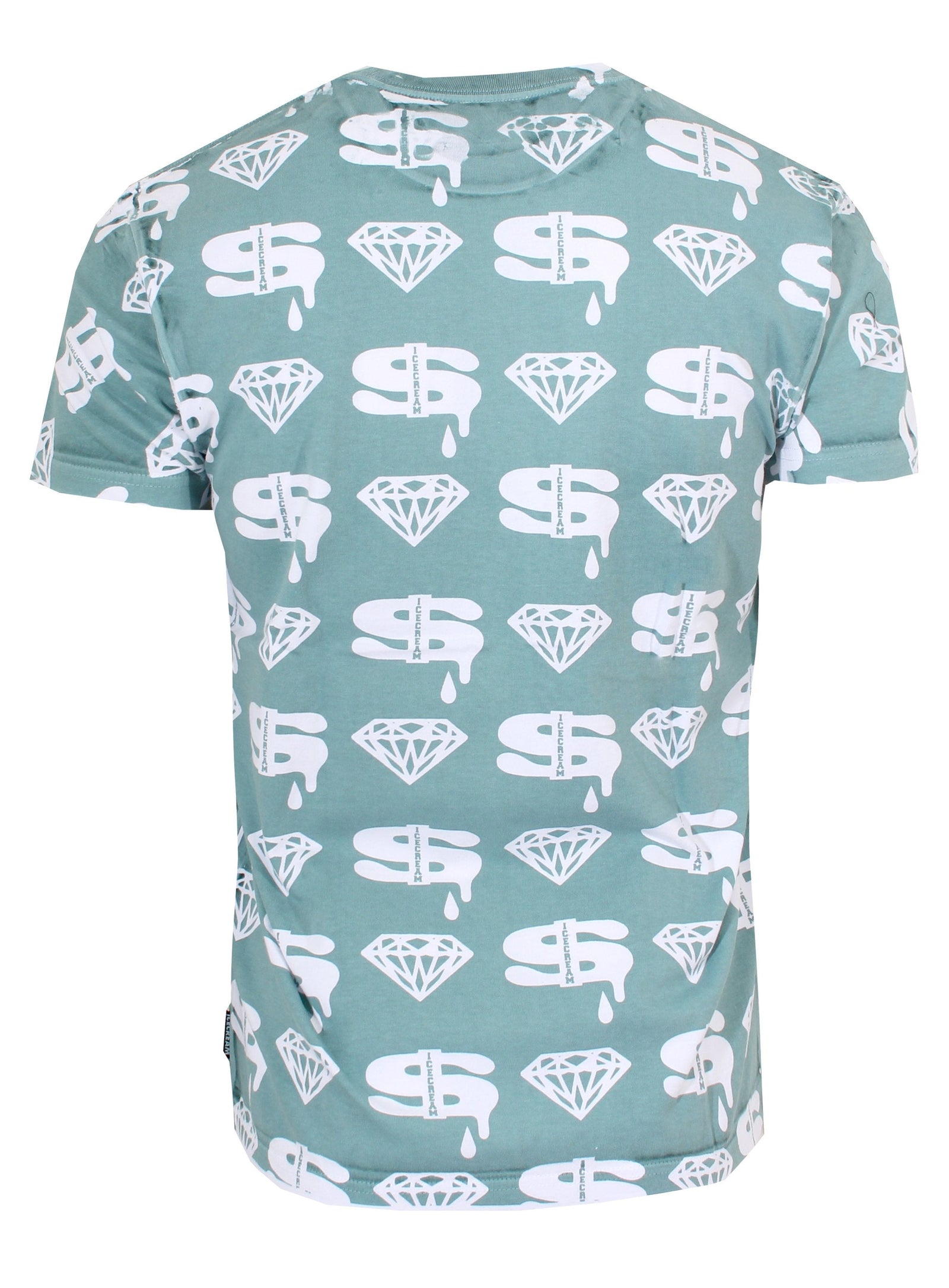 ICECREAM Diamonds & Dollars Short Sleeve Tee in green blue slate – view 2 of 2