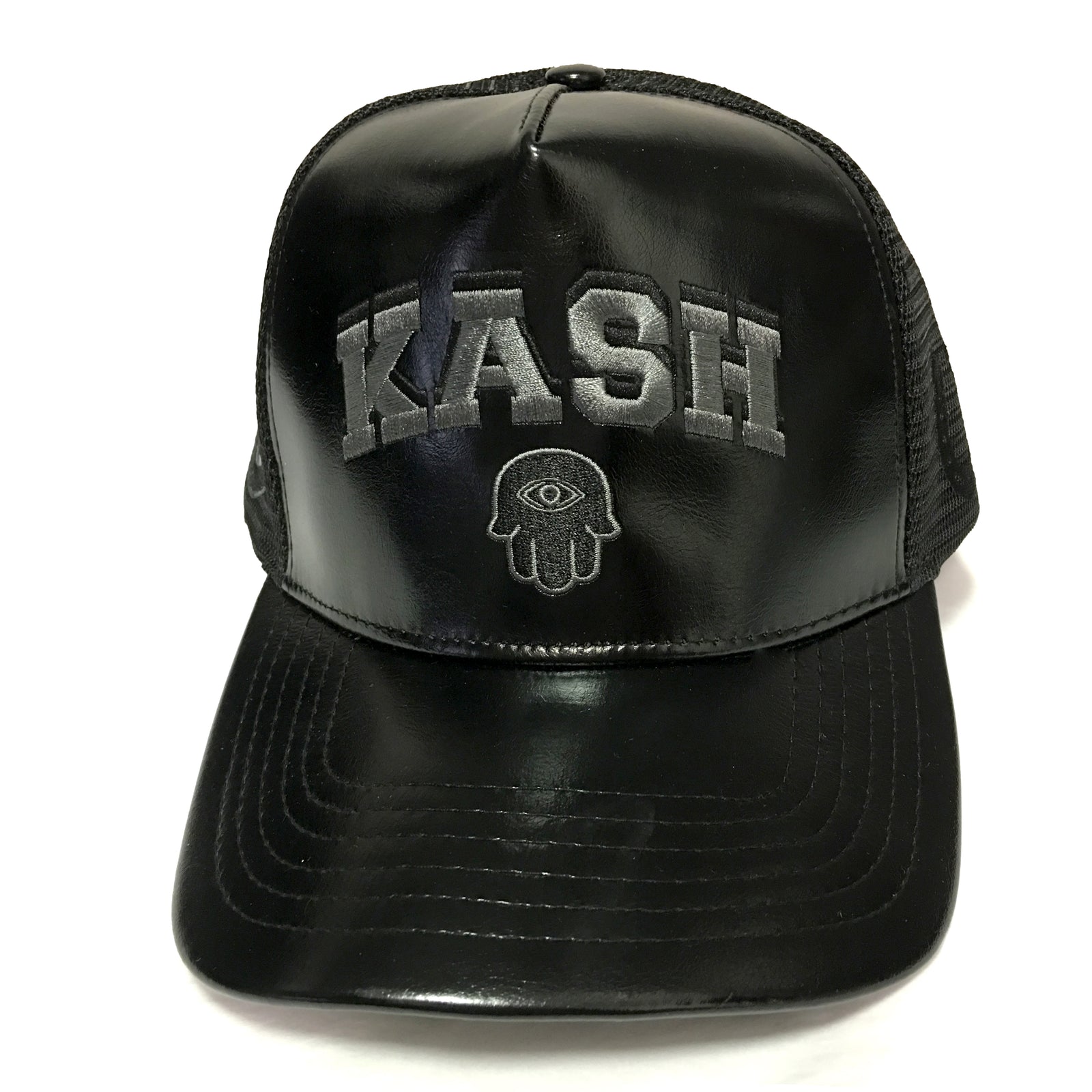 3D Embroidery Faux Kash Cap - Black/Grey