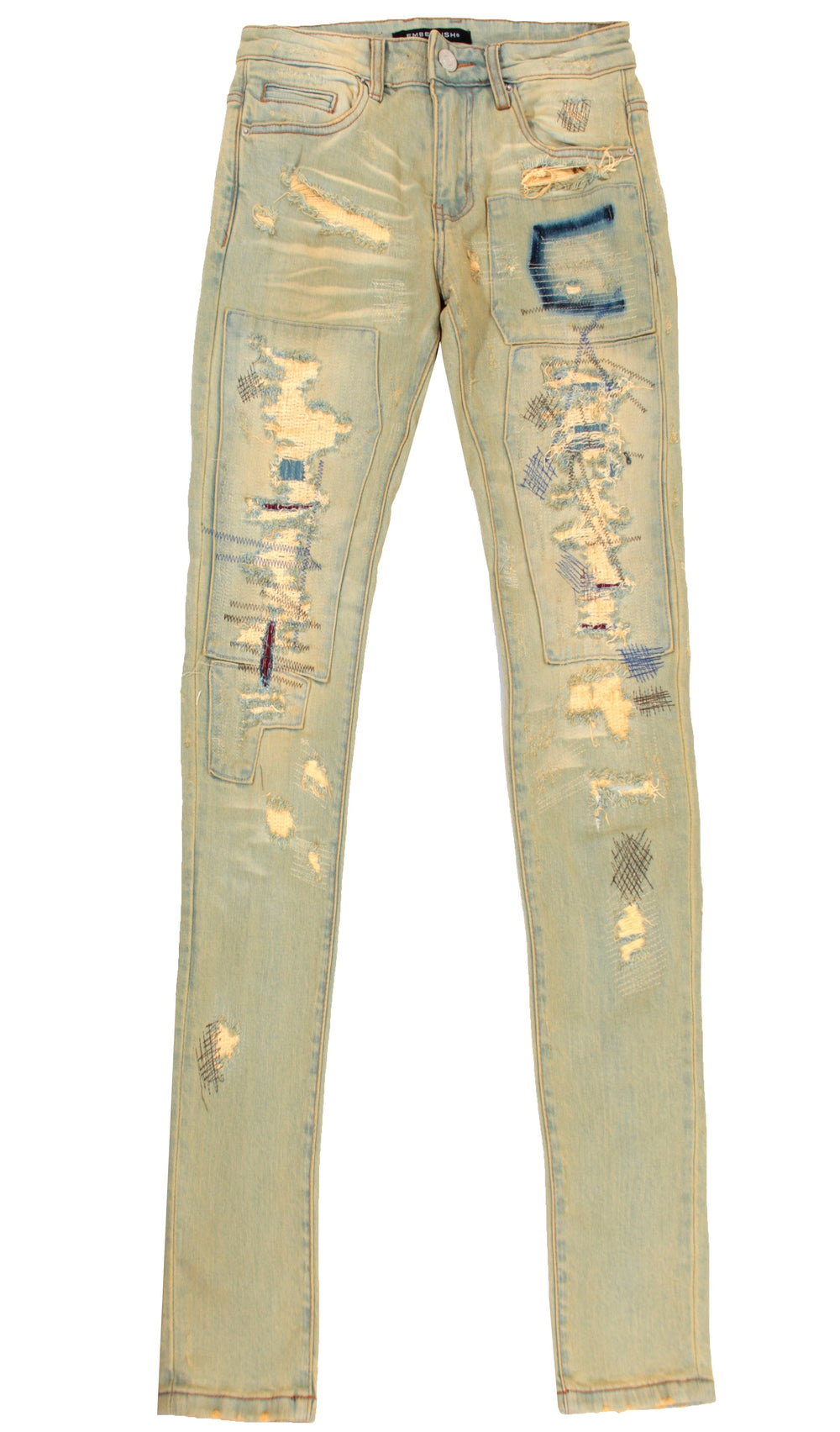 BARKER DENIM-WASHED DISTRESSED