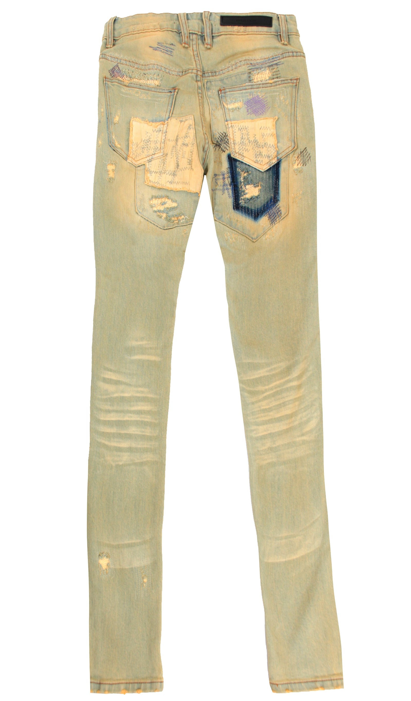 BARKER DENIM-WASHED DISTRESSED