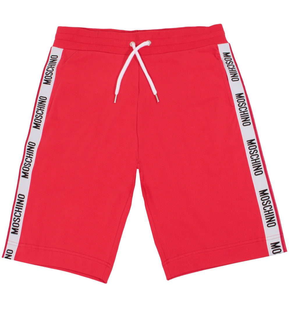 MOSCHINO UNDERWEAR Side Stripe Logo Shorts - Red – view 1 of 2