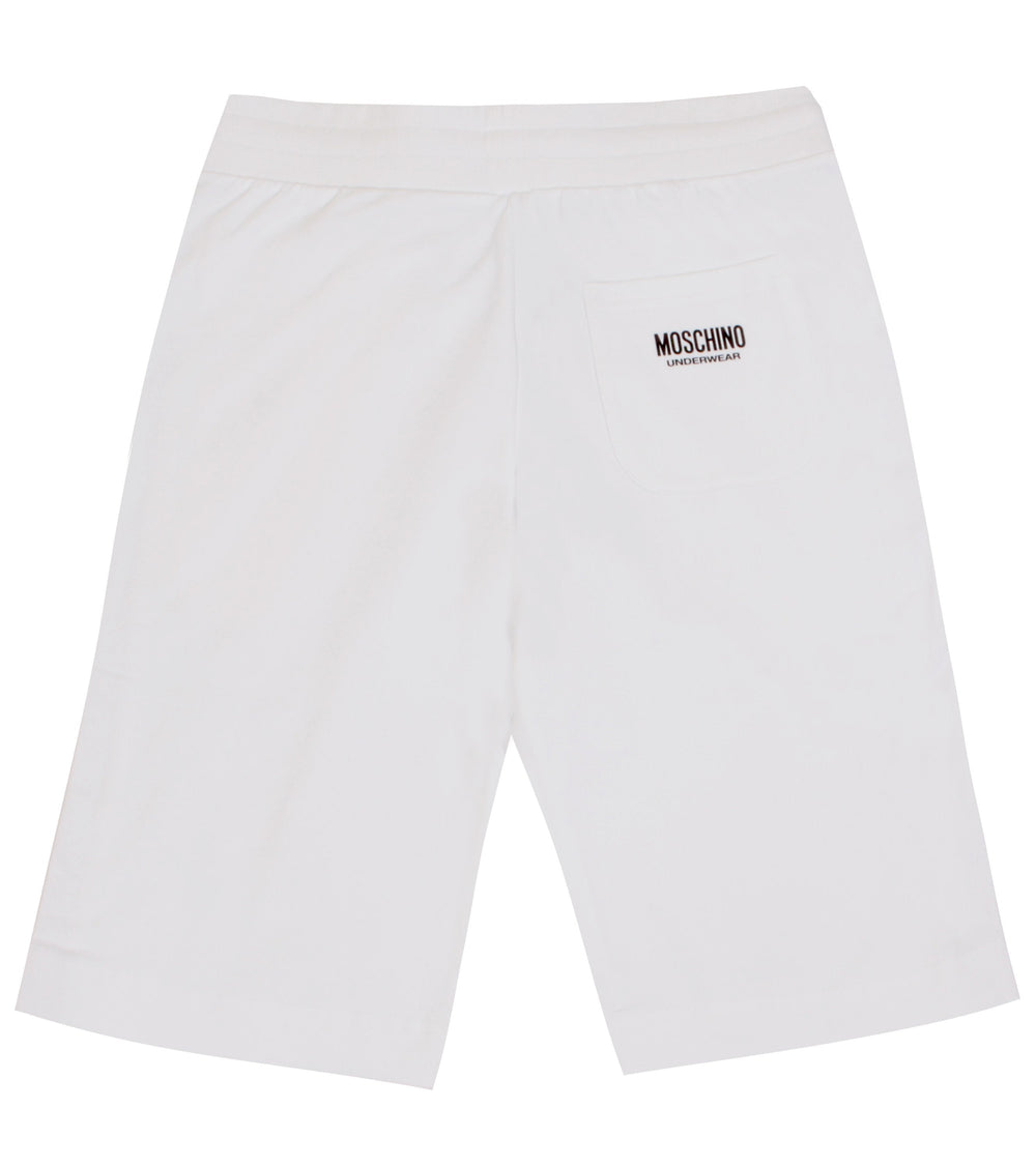 Moschino Side Stripe Logo Shorts in white – view 2 of 2