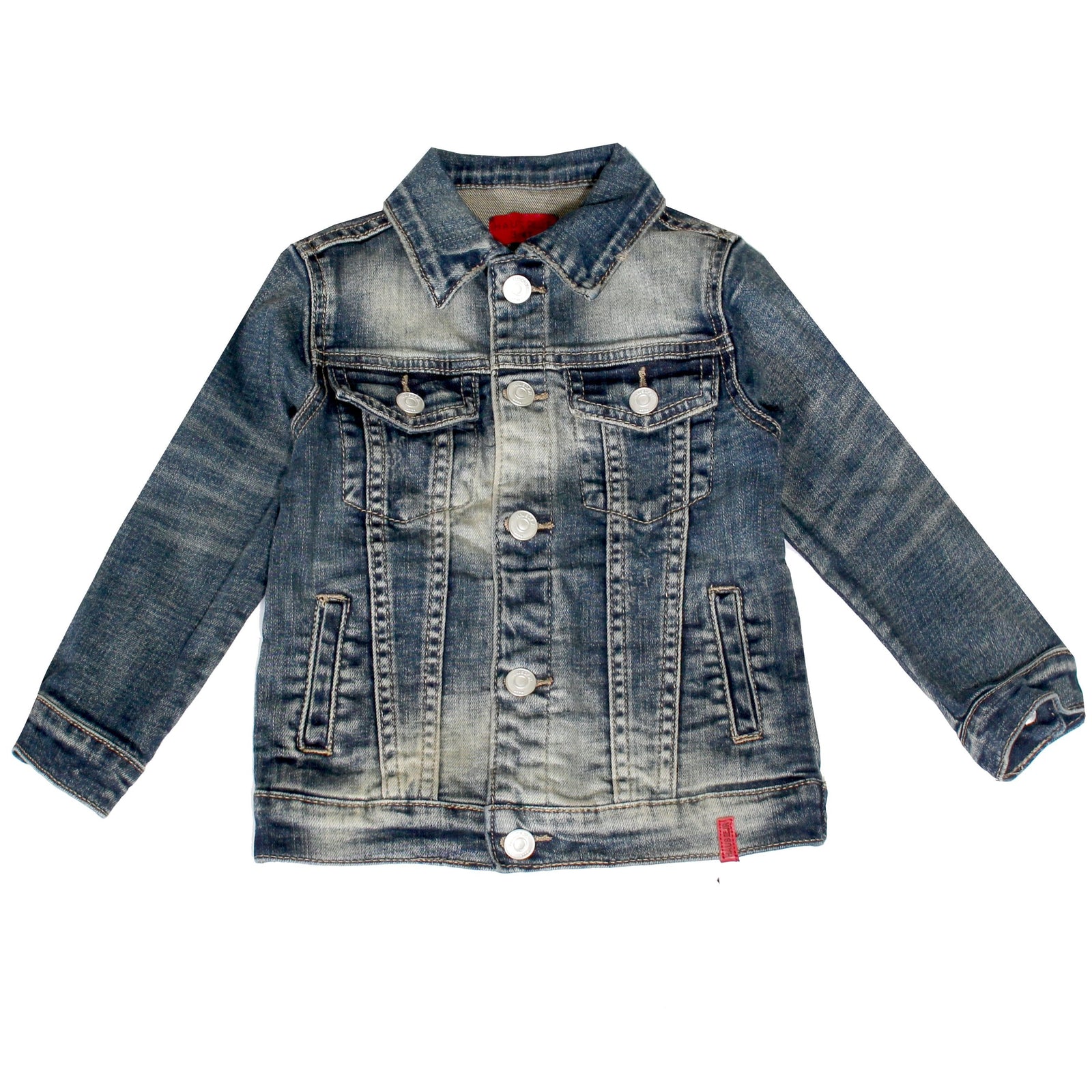 Haus of JR Kids Jeff Standard Denim Jacket in dirty indigo – view 1 of 3
