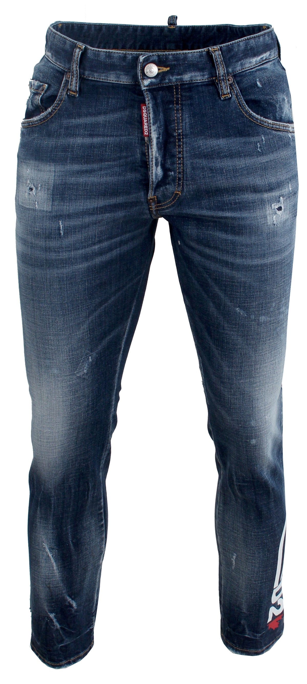 DSQUARED2 Dark 4 Wash Skater Jeans in blue – view 1 of 3