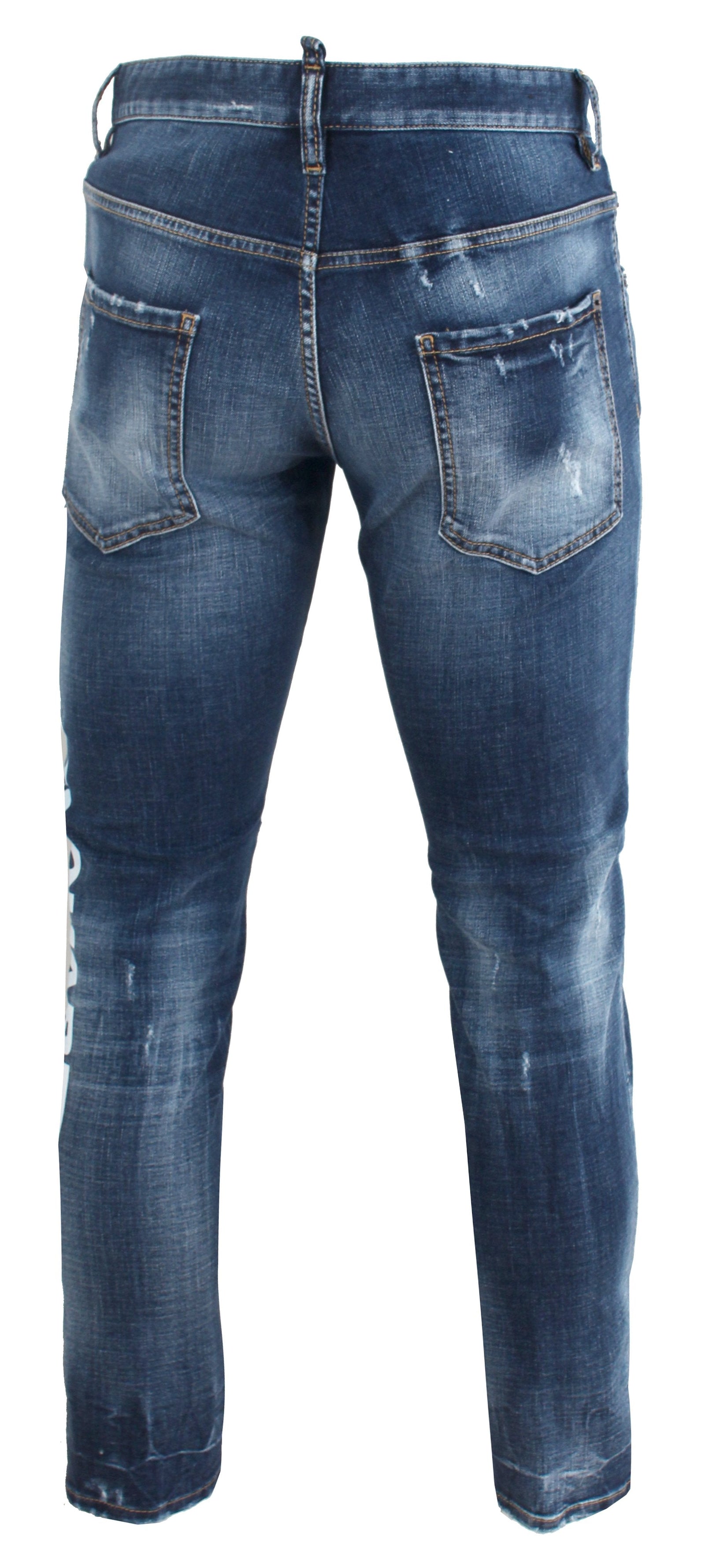 DSQUARED2 Dark 4 Wash Skater Jeans in blue – view 2 of 3