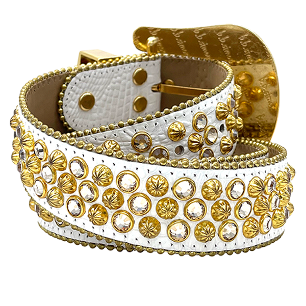 B.B. Simon 2617 Lavasan Belt in white and gold – view 2 of 4