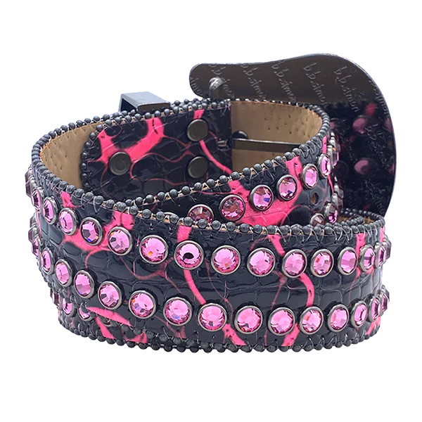 B.B. Simon 7072 Electric Darband Belt in pink – view 2 of 3