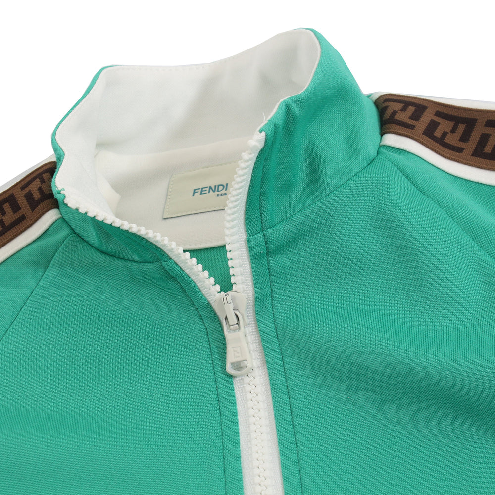 Fendi Track Jacket With Logo Detail Sleeves in green – view 3 of 3